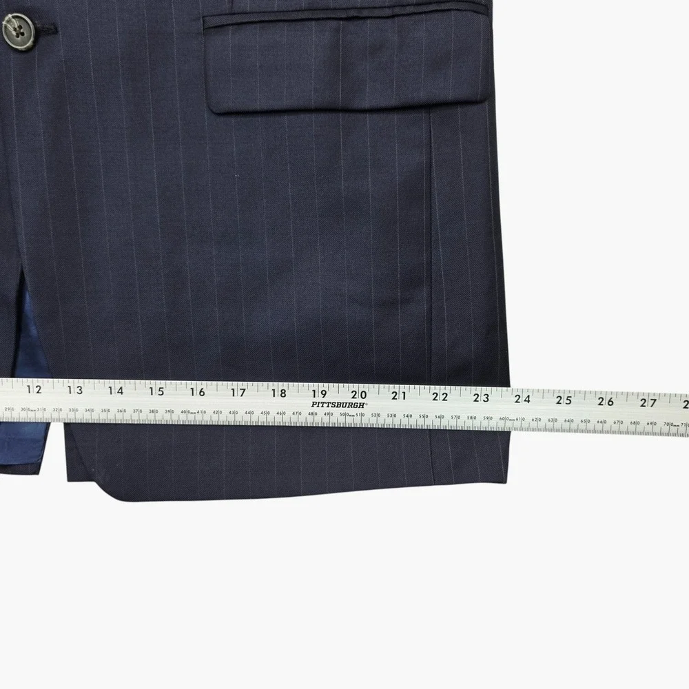 Lauren Ralph Lauren Mens Navy Blue Pinstripe 2 Button Blazer Sport Coat Canada